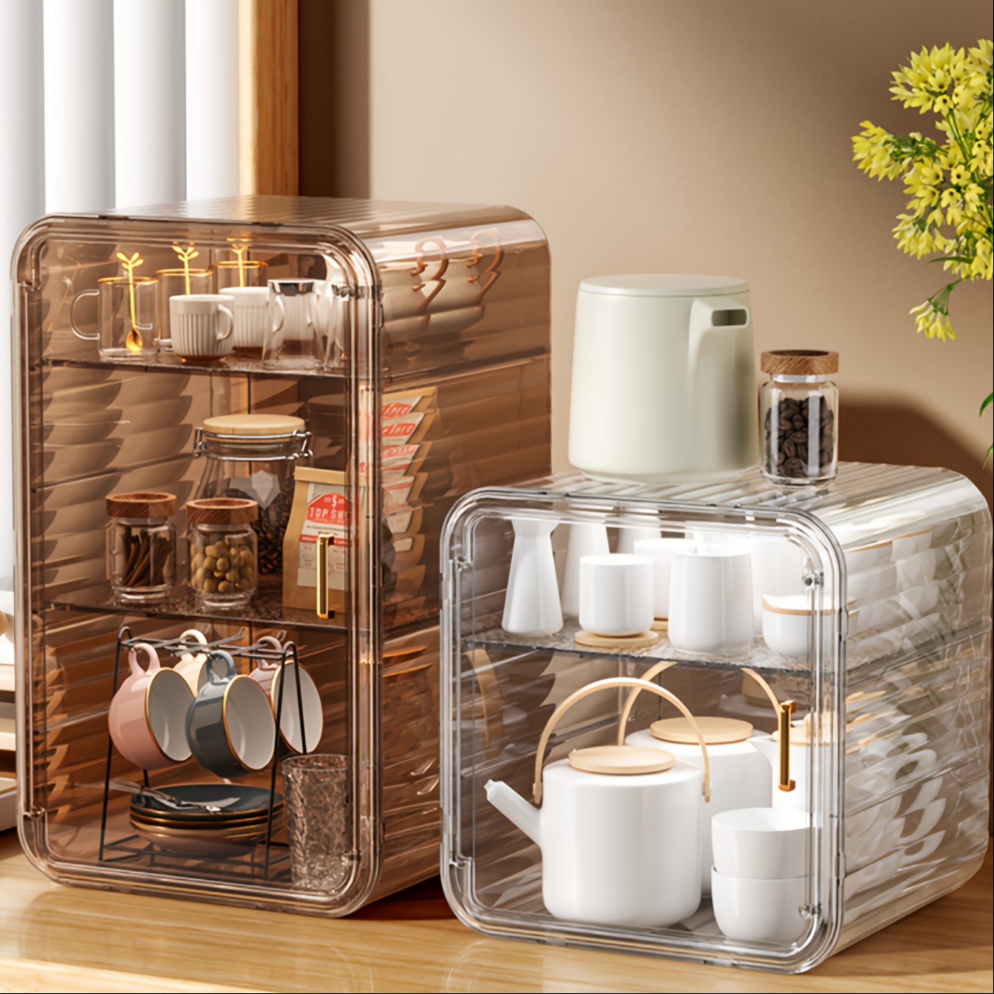 Space-Saving Mini Coffee Bar Sign and Organizer