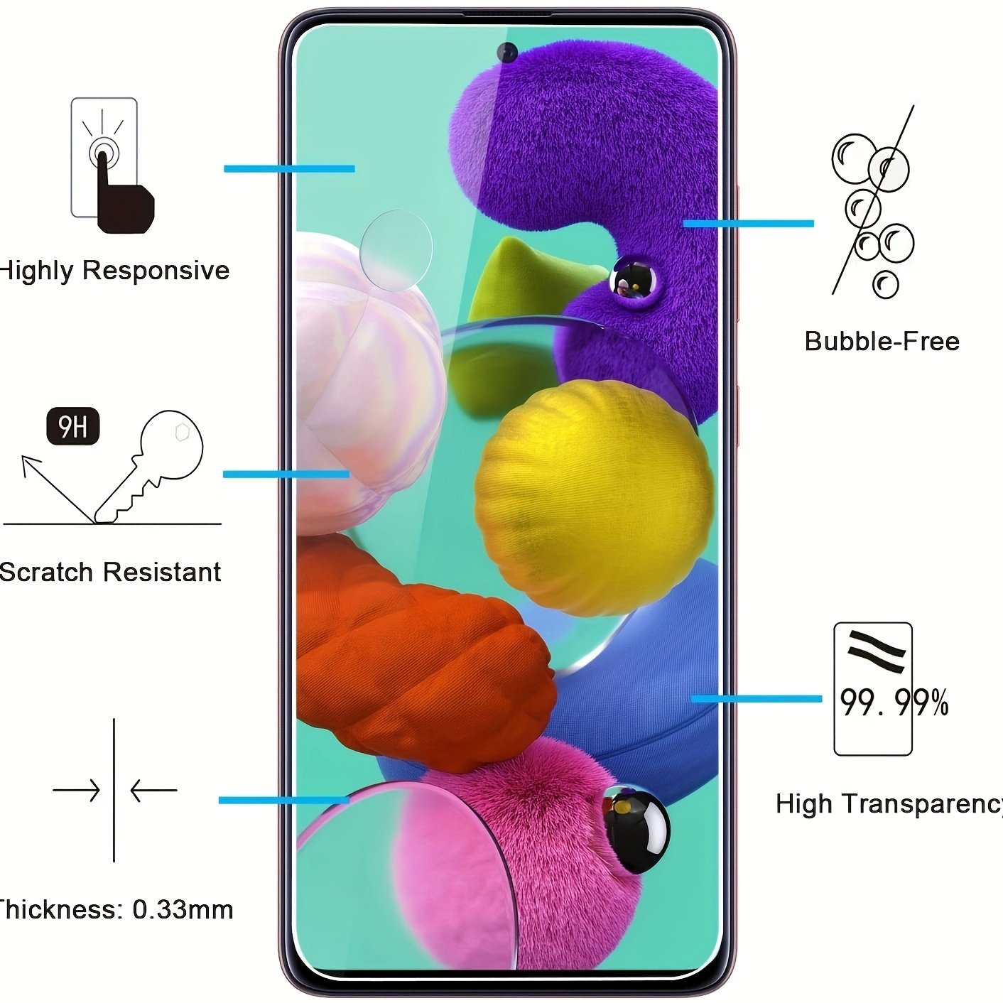 Phoona 2 Pièces Verre Trempé pour Samsung Galaxy A14 4G/5G,Film Protection  écran pour Samsung A14 5G,Anti Rayures, Dureté 9H Glass, Sans Bulles d'air,  Ultra Transparent : : High-Tech