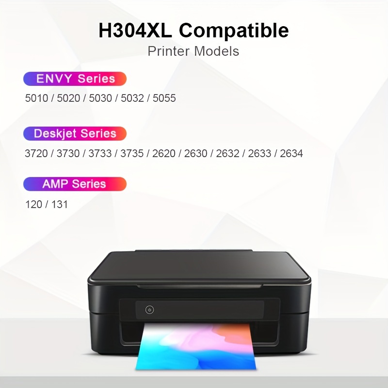 2 Cartouches d'encre Compatible pour HP 304 XL 304XL Compatible pour  DeskJet 2620 2630 2632 3720 3730 3733 3750 Envy 5020 5030 5032