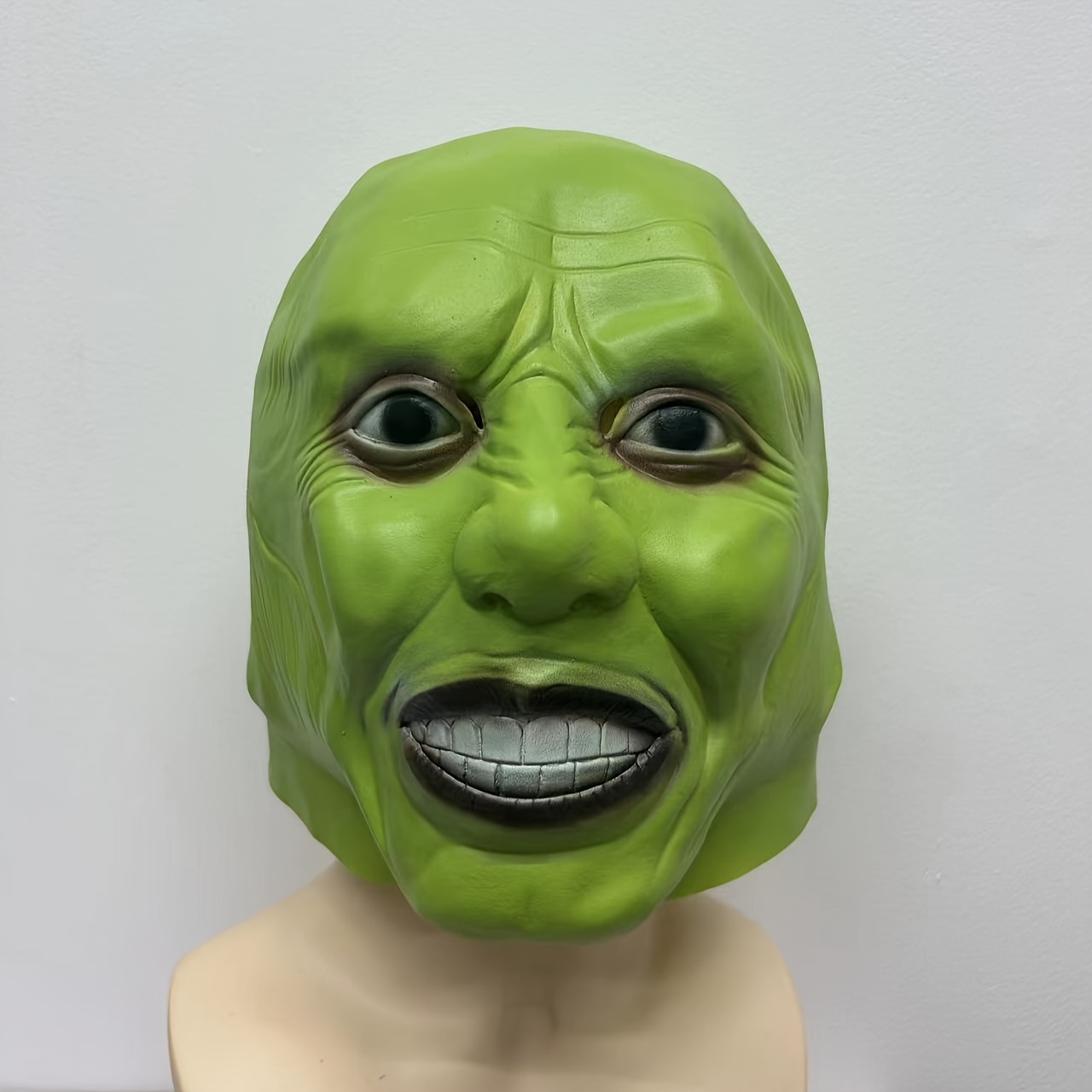 Máscara de látex completa para Halloween con cuello Cabeza completa Arrugas  espeluznantes Máscara facial Máscara de látex Accesorios de fiesta Máscara  para cara Mujer