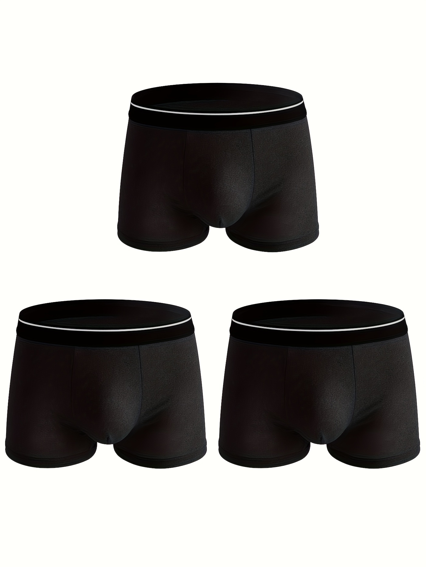 Men's Casual Plain Color Briefs Breathable Comfy Panties - Temu
