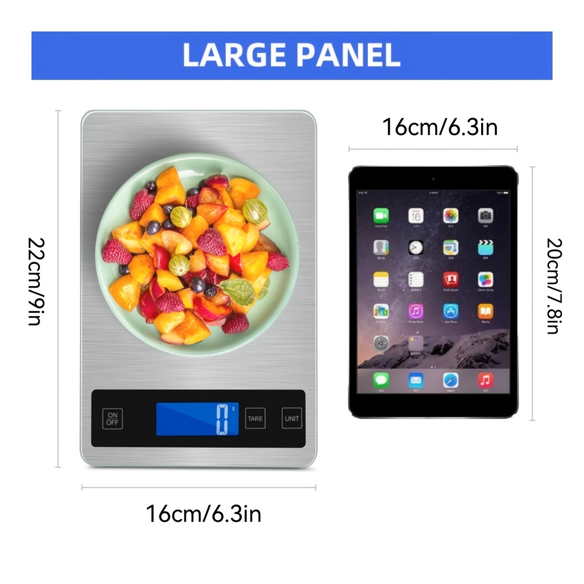  Digital Food Scale Waterproof Kitchen Scales Digital Weight  Tempered Glass Mini Kitchen Scale for Home: Home & Kitchen
