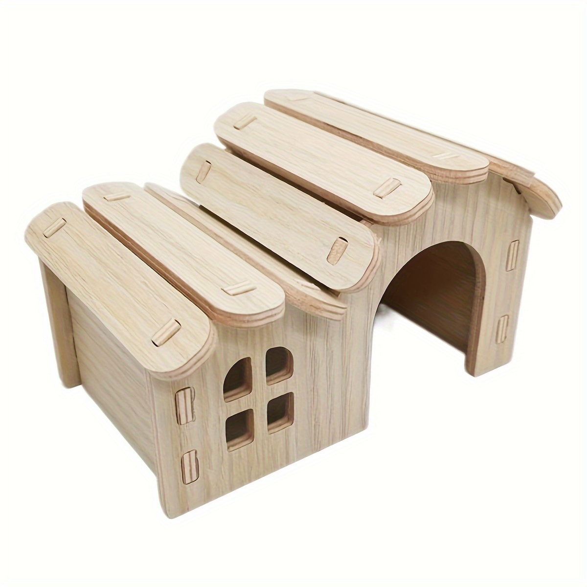 Assembled Diy Hamster Wood House With Fun Slide And Climbing - Temu