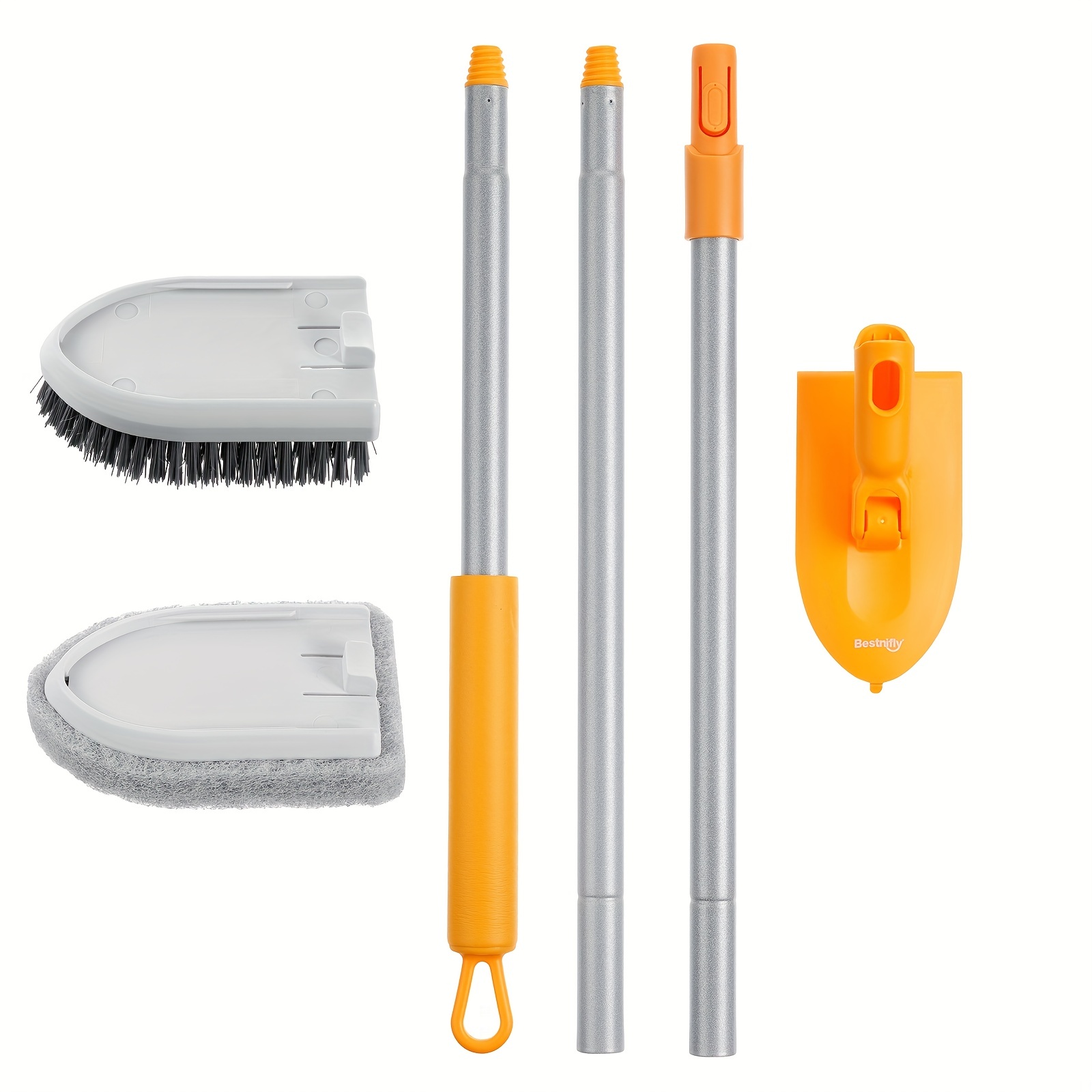 Casabella Extendable Bathroom Shower, Tub, and Tile Scrubber Brush for  Cleaning