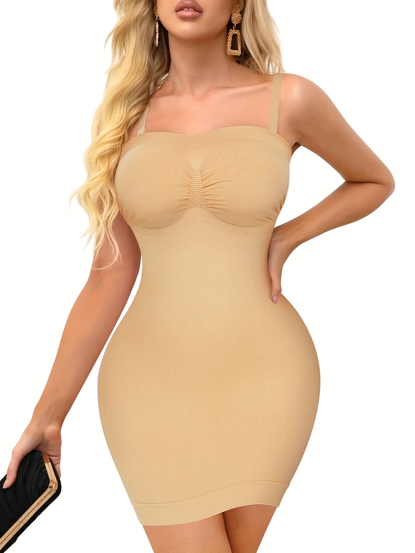 Women Shapewear Full Slip Dress Strapless Tummy Control Body Shaper  Underwear