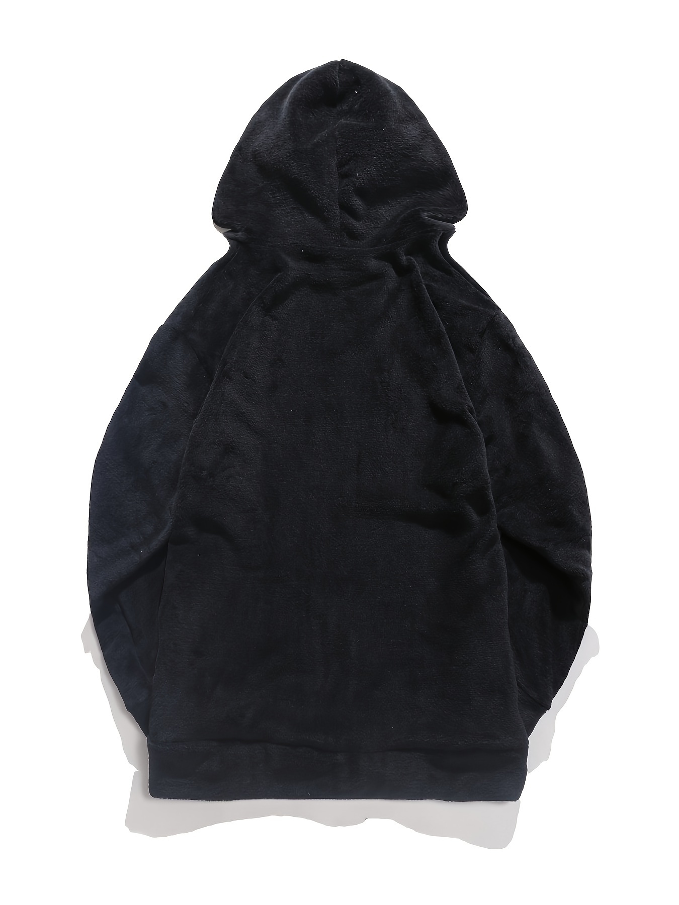 Men's Stylish Loose Fleece Solid Hoodie Pockets Casual - Temu