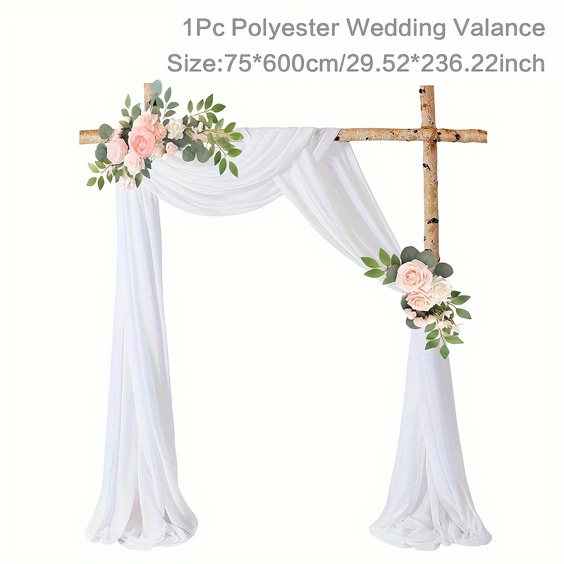 1pc White Wedding Arch Draping Fabric, Wedding Arch Drapes For