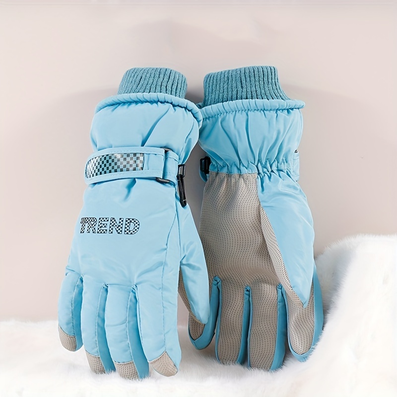 Guantes Esquí Invierno Estampado Letras Mujer Guantes - Temu Chile