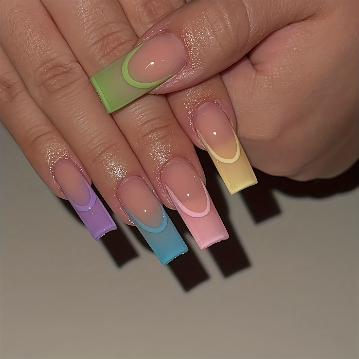 EXOTIC BABE: French Tip Extra Long Press On Nails