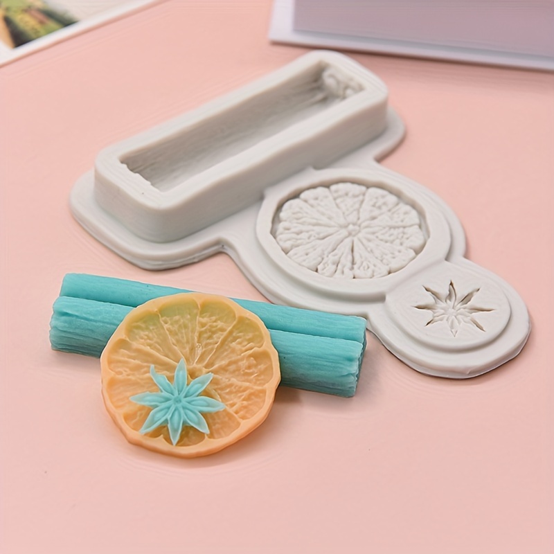 TEMU Orange Fennel Cinnamon Shape Cake Silicone Mold 1pc