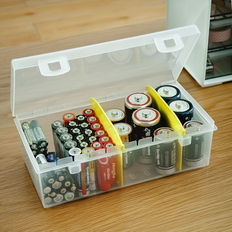 Deluxe Hard Aluminum 200 Battery Storage Organizer case with tester, Safe  Fireproof Batteries container holder caddy box with handheld checker, hold