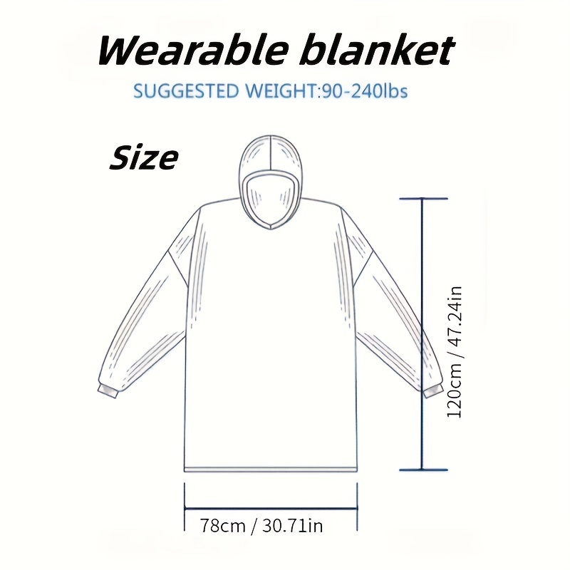 Hoodie Wearable Blanket Women Men Oversized Blanket - Temu Netherlands