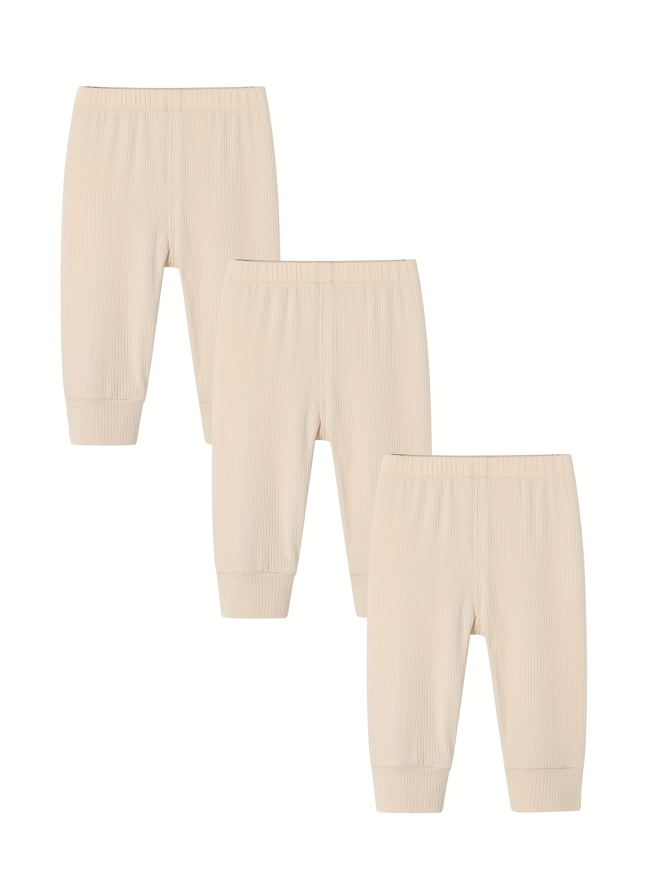 3pcs Toddler Baby Comfy Stretchy Cropped Pants