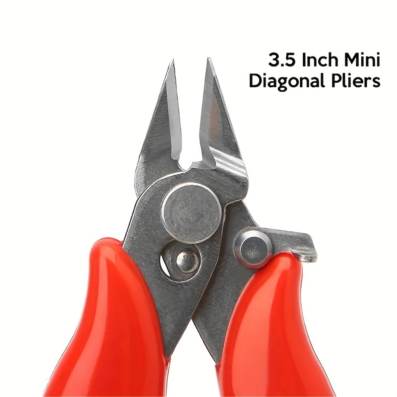 3.5 Inch Red Mini Wire Cable Cutters Cutting Side Snips Work Flush