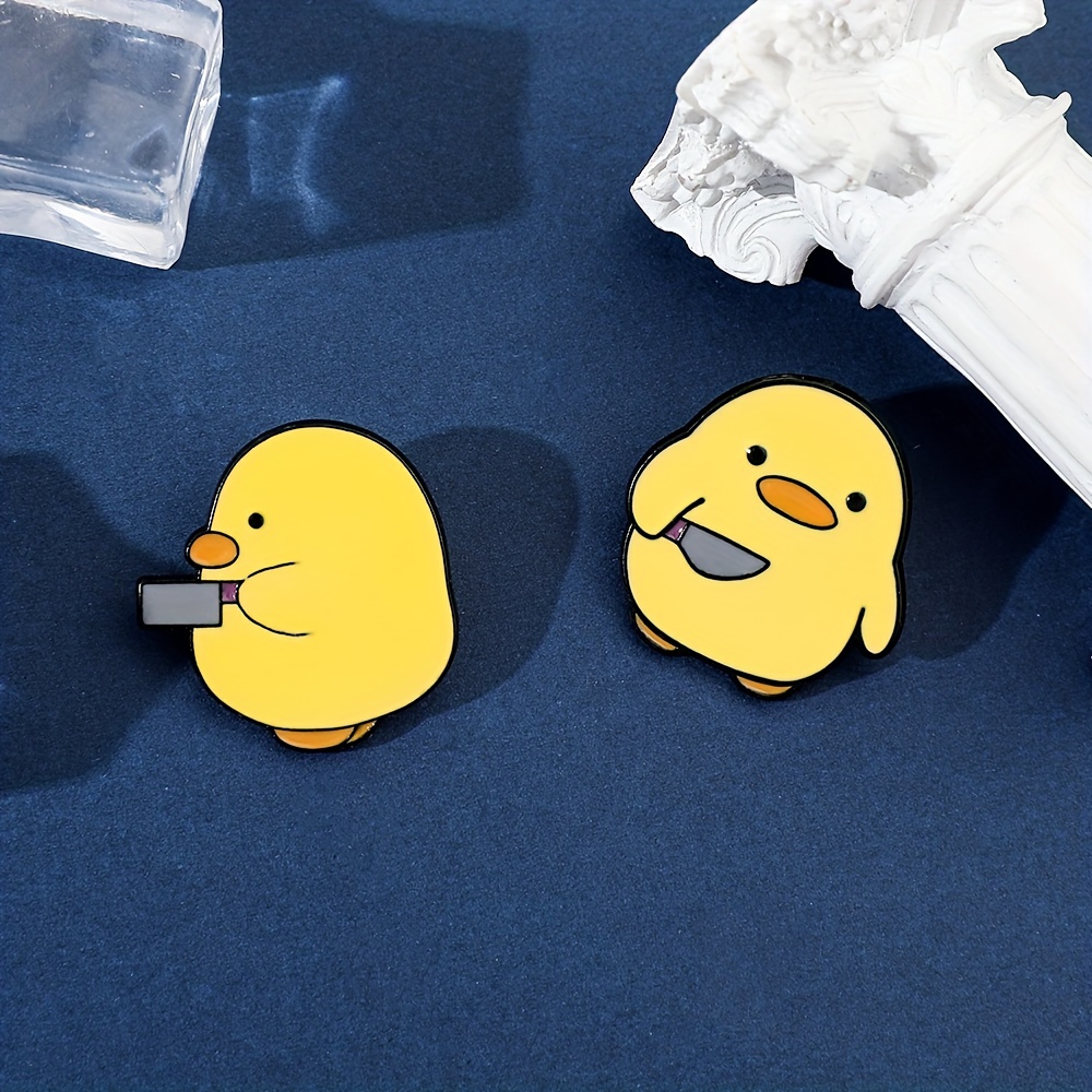 Daily Life of Ducks Enamel Pins Custom School Duck Brooch Bag