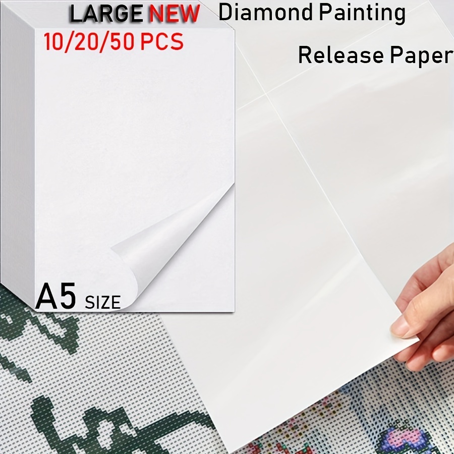50 Pieces 5D Diamond Painting Release Paper Non-Stick Silicone Release  Paper Cover Replacement for Full and Partial Drills Diamond Painting