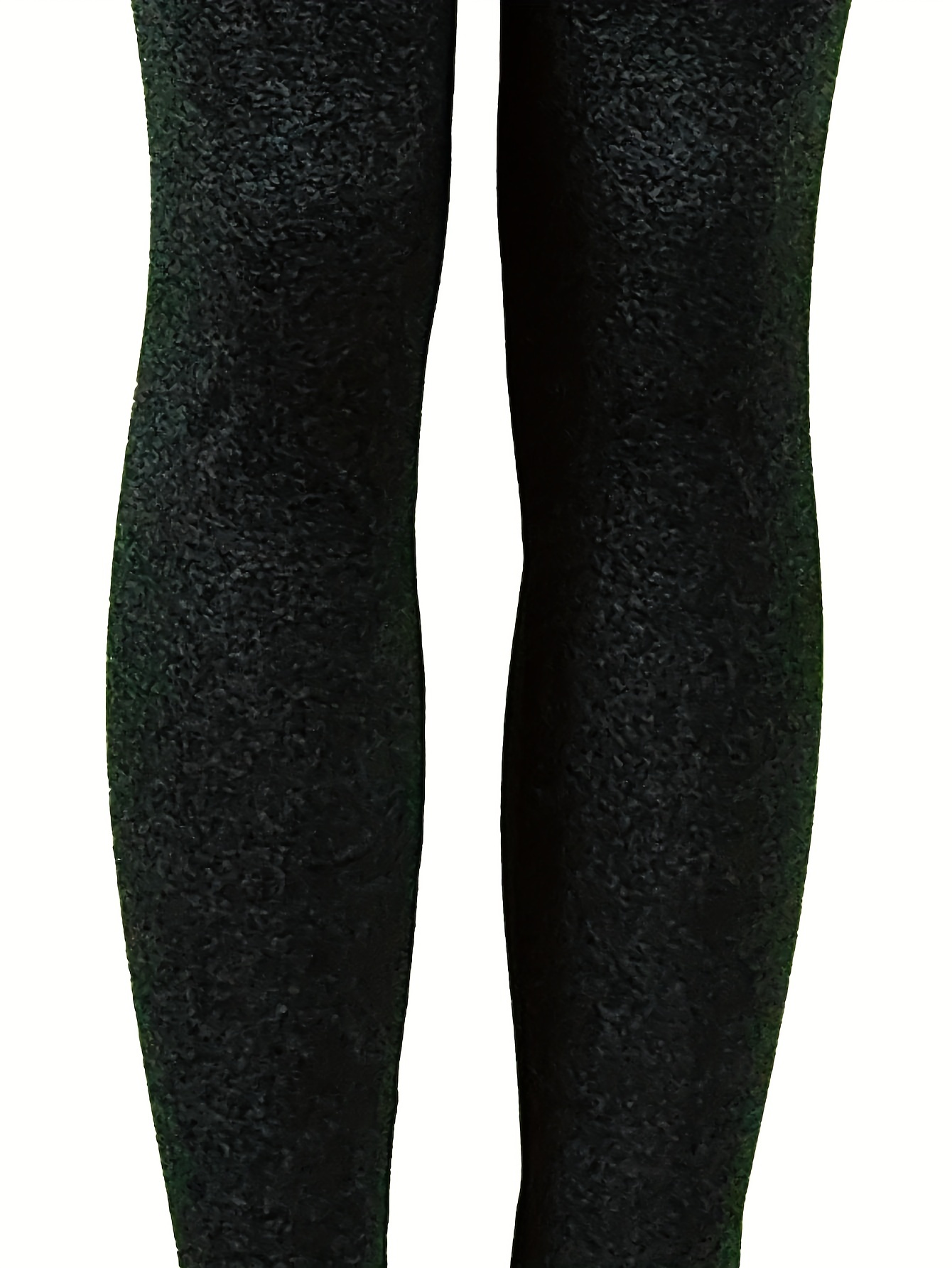 Women's Black Solid Polyester Tights