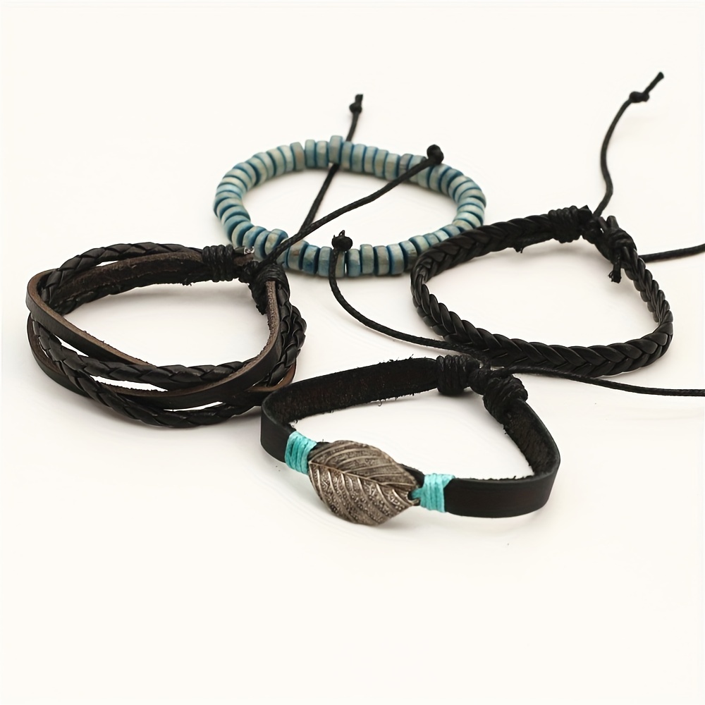 Men's Adjustable Leather Bracelet