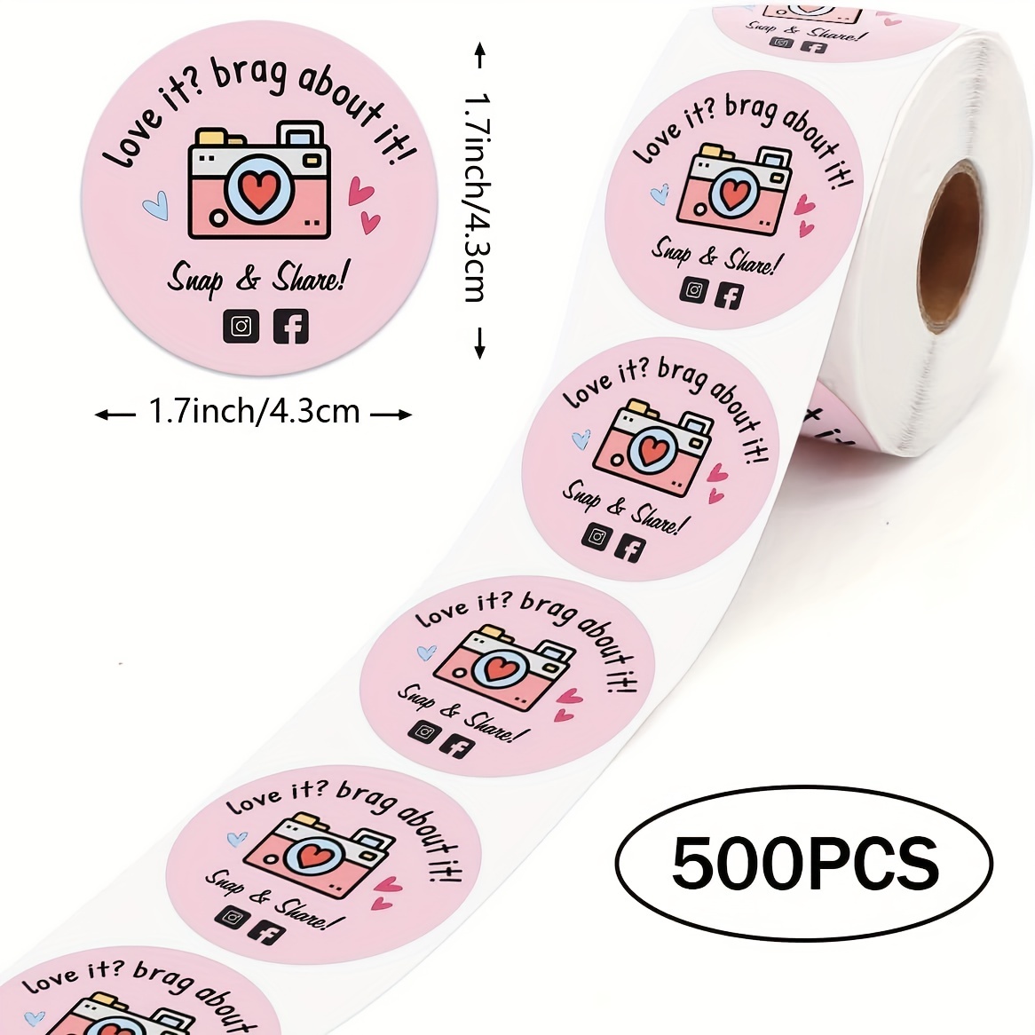 500pcs cute pink retro camera design stickers snap share thank you stickers online retailers mail envelopes packaging stickers labels shipping stickers for small business