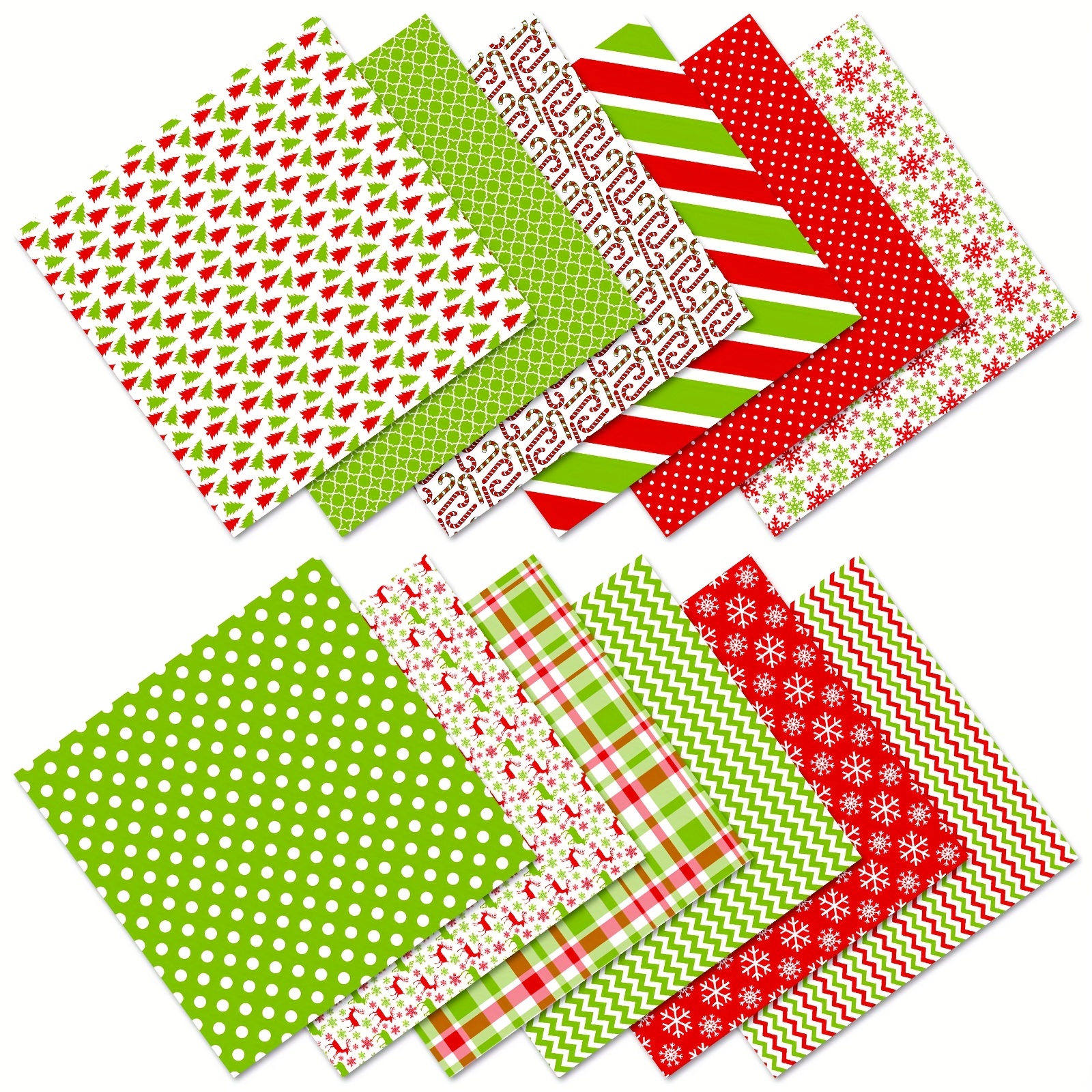 Christmas Classic Pattern Paper Set Decorative Craft Paper - Temu