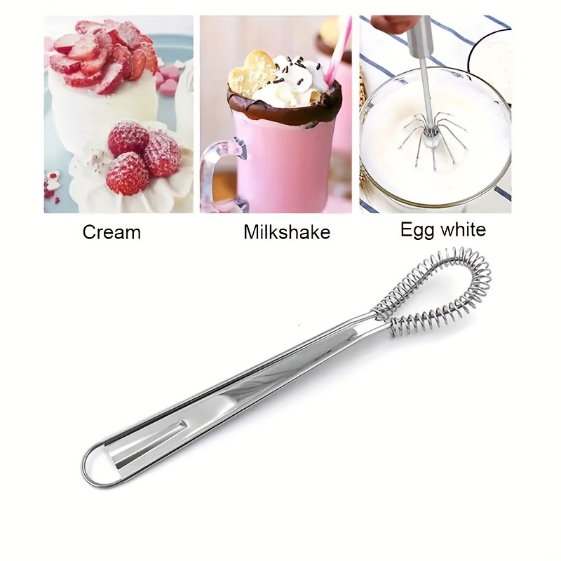 Stainless Steel Magic Hand Held Spring Whisk Mini Kitchen Eggs Sauces Mixer  Kitchen Cooking Tools Gadgets Mixer Spoon