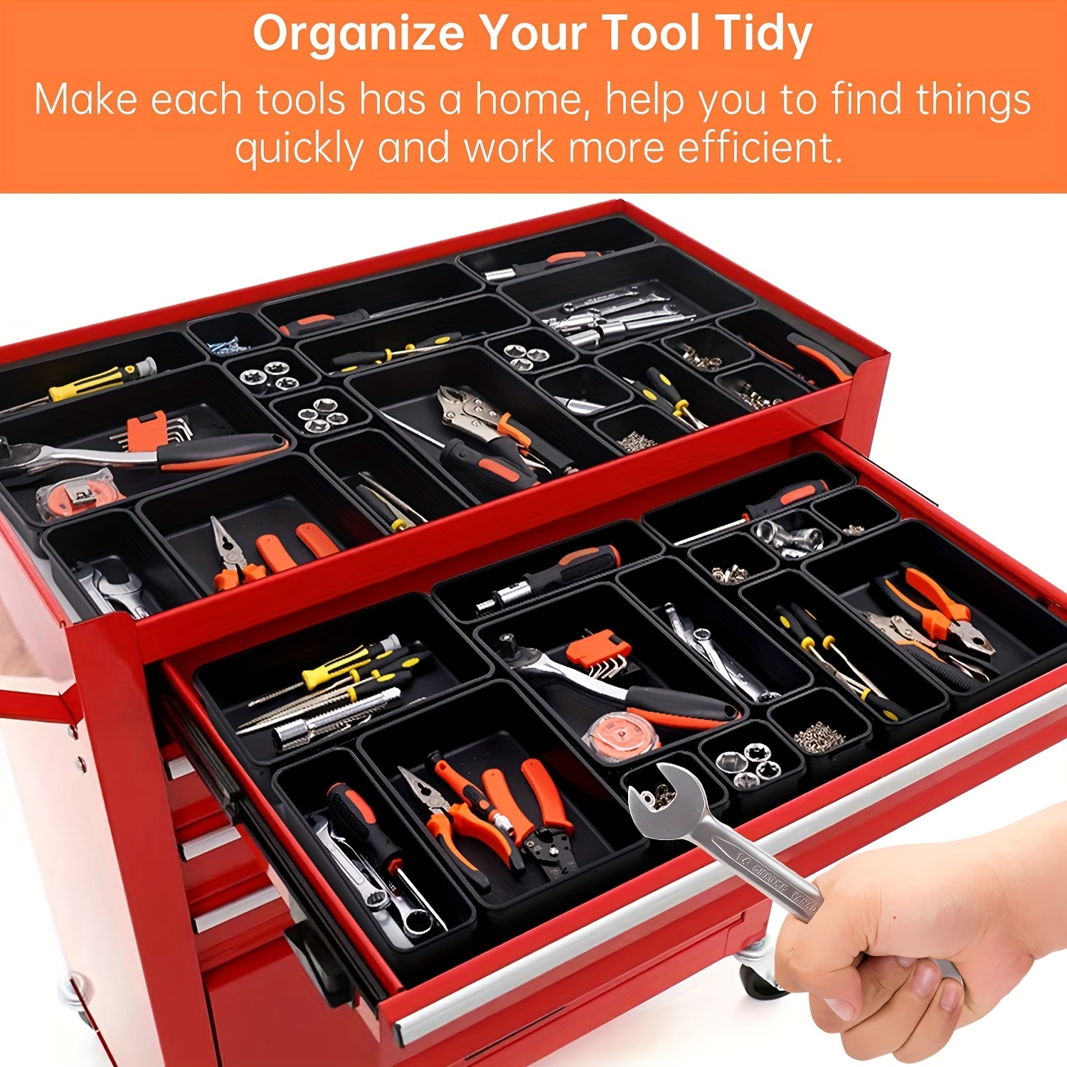 45 Pack Tool Box Organizer Tool Tray Dividers, Toolbox Drawer Organizers  Storage Trays For Rolling Tool Chest, Work Bench Cabinet Bins, Hardware  Parts