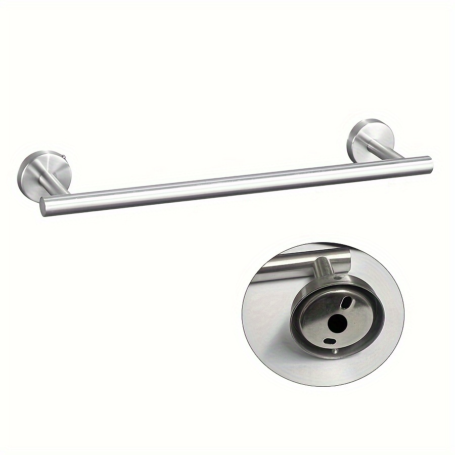 1/5pcs Bathroom Towel Bar Set, 304 Stainless Steel Towel Rack Set,  Including Towel Bar + Toilet Paper Holder + 2 Bathrobe Hooks, Bathroom  Accessories