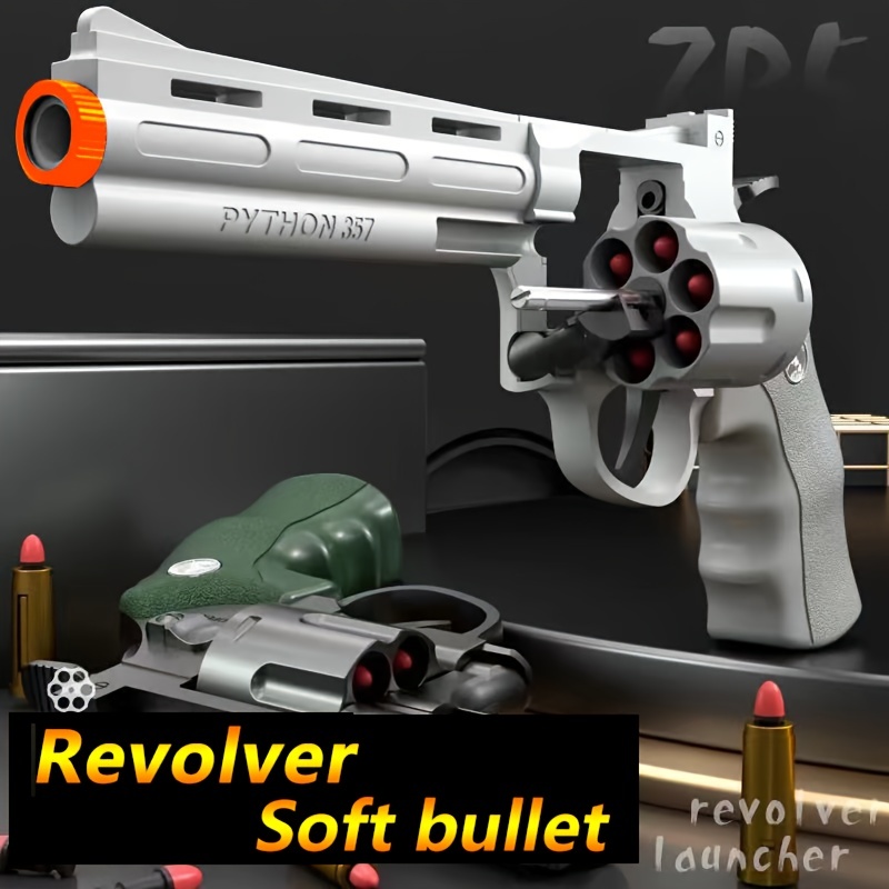 Long Revolver Cap Gun Pistol(containing 6 Bullets And 12 Soft Bullets) 4 1f615617509b4edca93a0beb4f242d9d