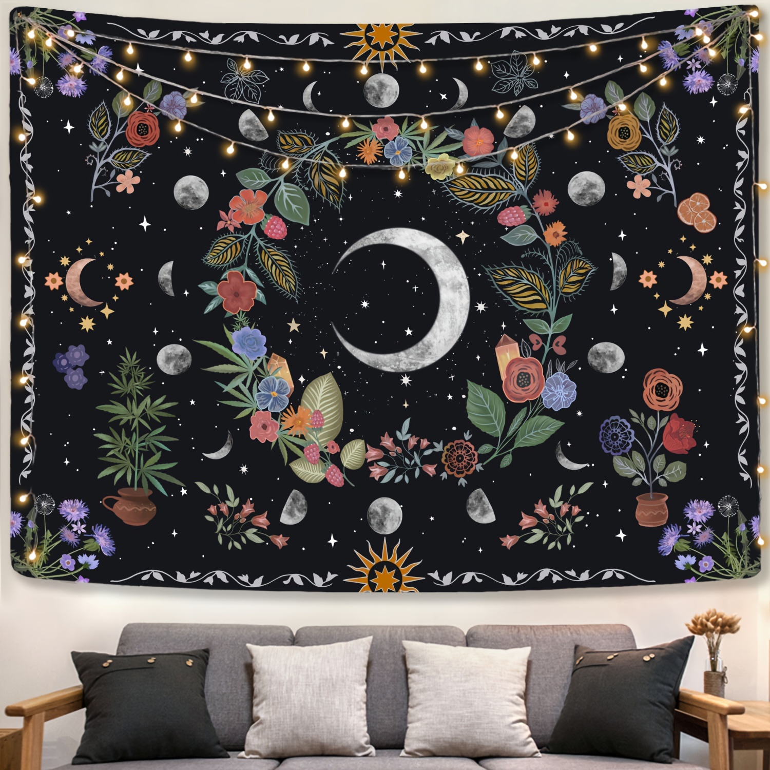 Beautiful Black Mandala Tapestry: Aesthetic Wall Decor Room! - Temu