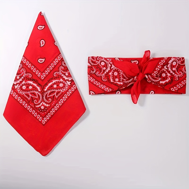 Paisley Bandana Scarf Polyester Head Wrap Beach Accessory Gift For Mom