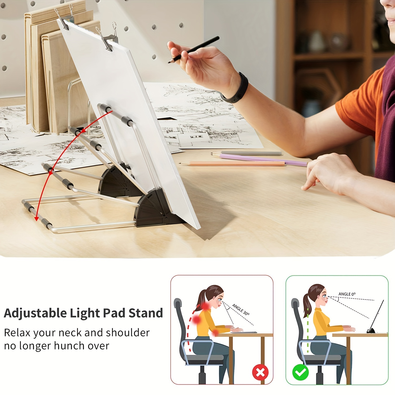 A3 Light Box for Drawing Elice Portable Dimmable Brightness Led