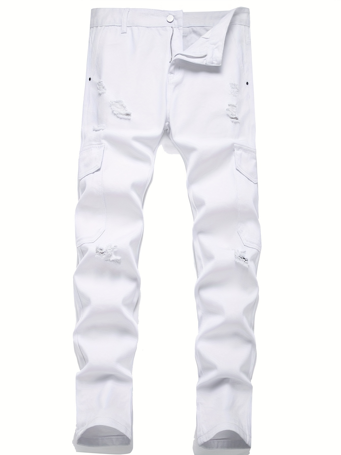 NHBT Stretch Jeans Men Mens White Jeans Fashion Casual Classic Style Slim  Fit Soft Trousers Male Advanced Stretch Pants (Color : White, Size :  Size30) : : Clothing, Shoes & Accessories