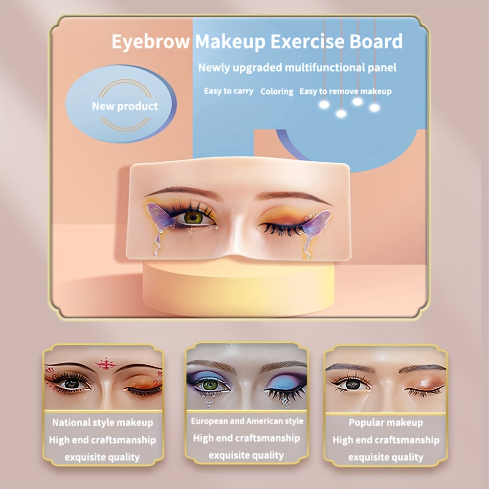 Professional Eyebrow Makeup Practice Face Panel Beginner - Temu