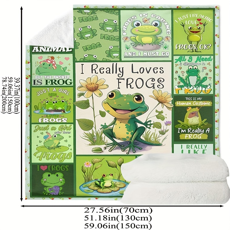  Frog Throw Blanket Super Soft and Warm Flannel Blankets for  Couch Sofa Frog Gifts for Girls Boys Kids : Home & Kitchen