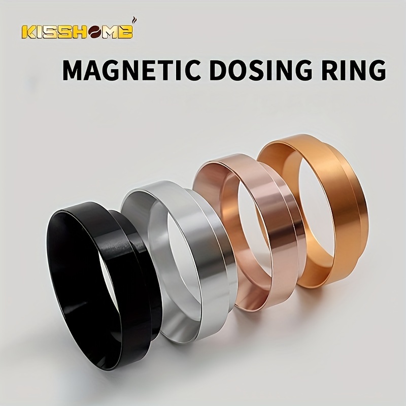 

1pc, Coffee Dosing Ring Magnetic Round Ring Aluminum Alloy 51mm 53mm 58mm Durable Espresso Barista Tool