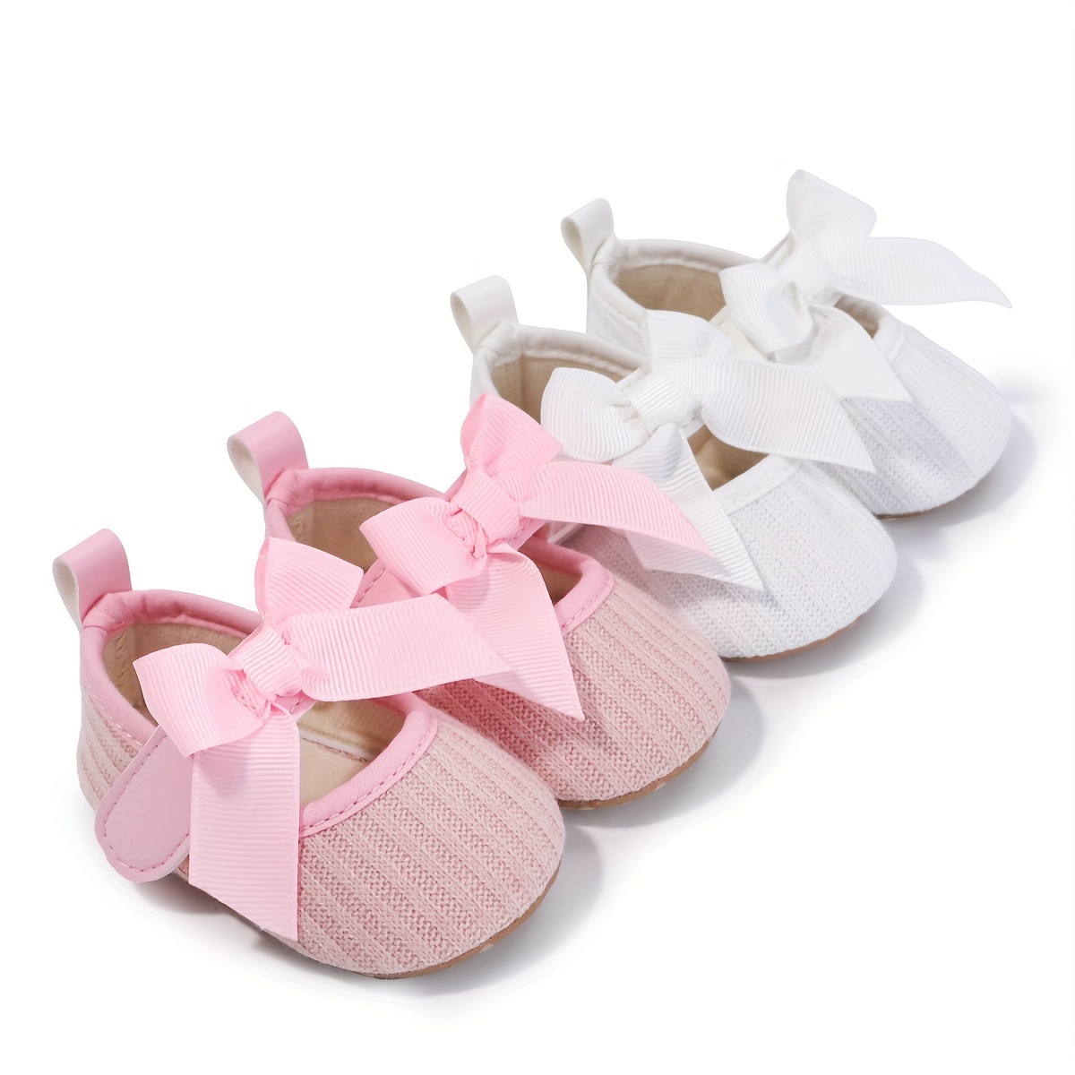 

Trendy Cute Bowknot Shoes For Baby Girls, Comfortable Lightweight Non Slip Soft Flat Sole Shoes For Indoor Outdoor Party, Spring And Autumn