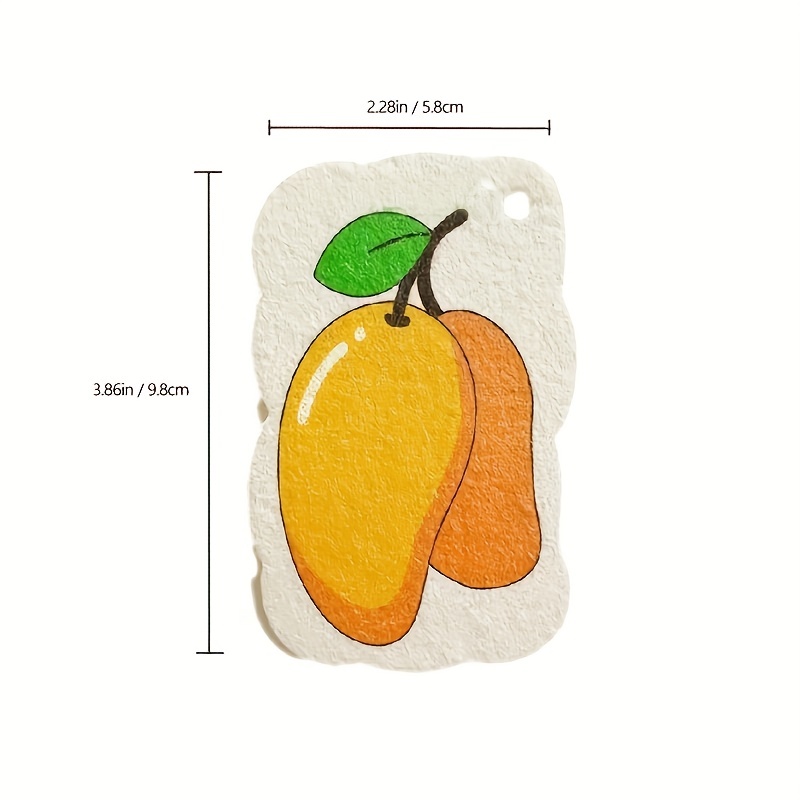1pc Fruit Design Dishwashing Sponge, Kitchen Cleaning Cartoon