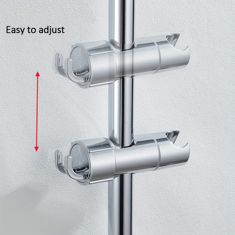 18-25mm Adjustable Shower Head Holder For Slide Bar Bathroom Accessories  Rail Head Bracket Holder Degree Rotation Sprayer Holder
