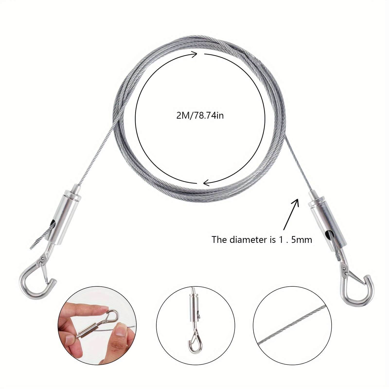 Steel Wire Rope Adjustable Suspension Wire Stainless Steel - Temu