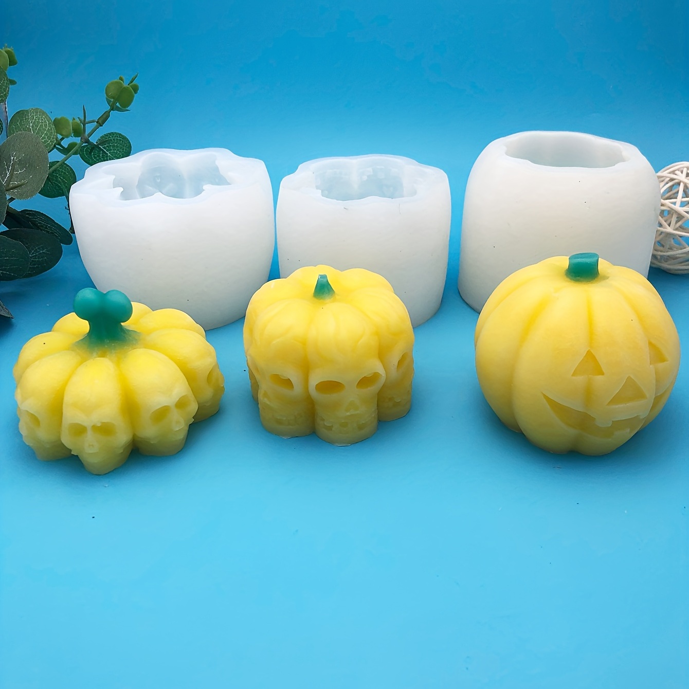 3d Pumpkin Candle Molds Halloween Grimace Pumpkin Candle - Temu Australia