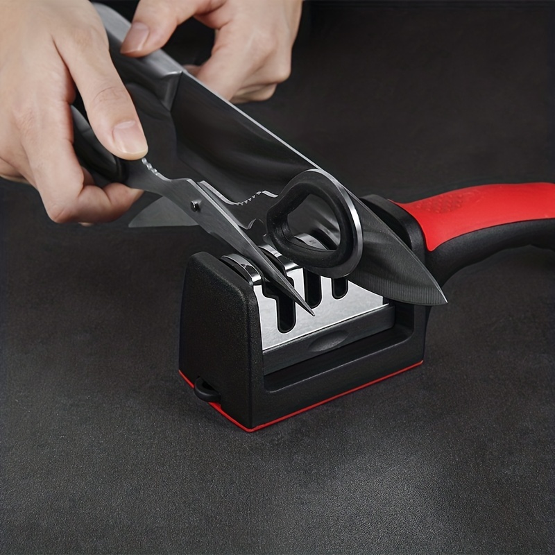 4-stage Hand-held Knife And Scissor Sharpener - Repair, Restore, And Polish  Blades With Ease - Temu