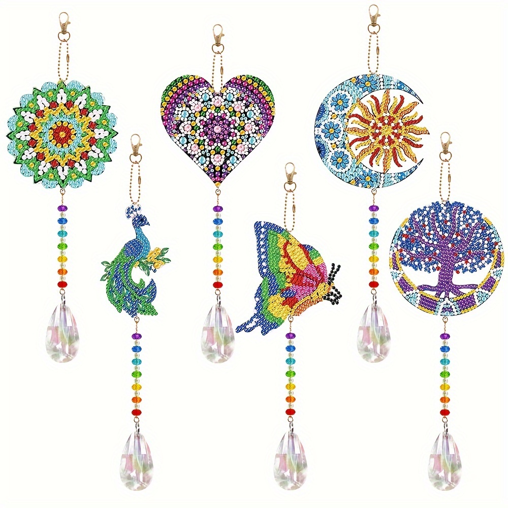 Artificial Diamond Painted Butterfly Double sided Wind Chime - Temu