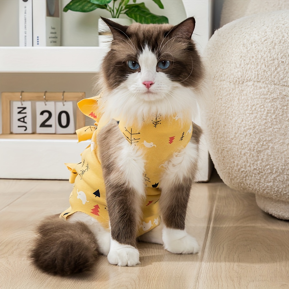 Cat Neutering Suit Surgical Rehabilitation Pet Clothing Prevent Licking  Wounds After Surgery Pure Fabric Is Very Comfortable To Wear - Pet Supplies  - Temu