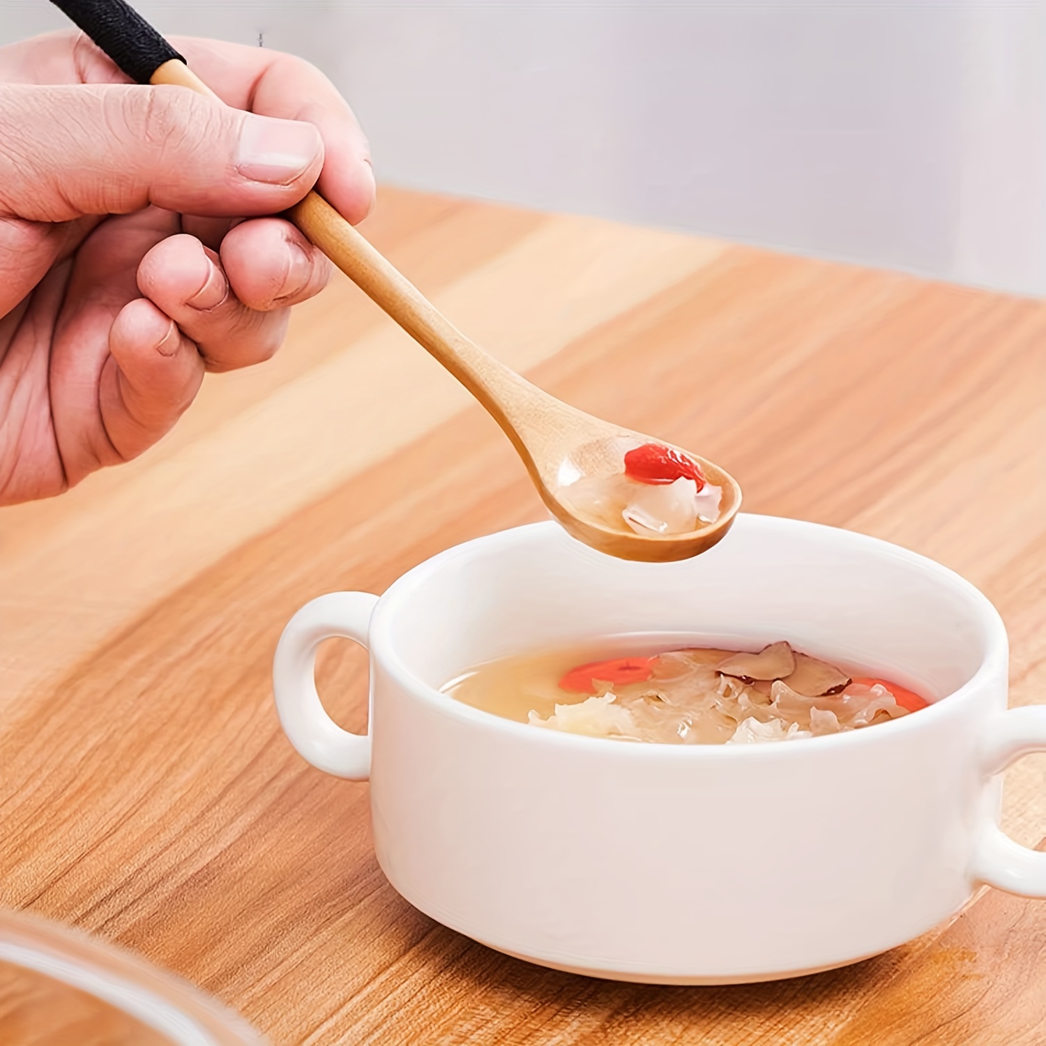 1pc Cucchiaio di legno Cucchiaio da zuppa da cucina - Temu Italy