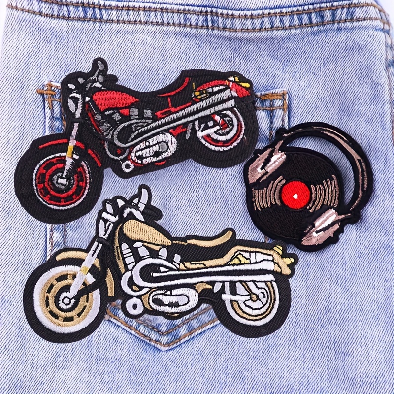 Parches bordados personalizados para motocicleta, parche bordado  personalizado para motociclista, ropa de motociclista, parche para coser o  planchar