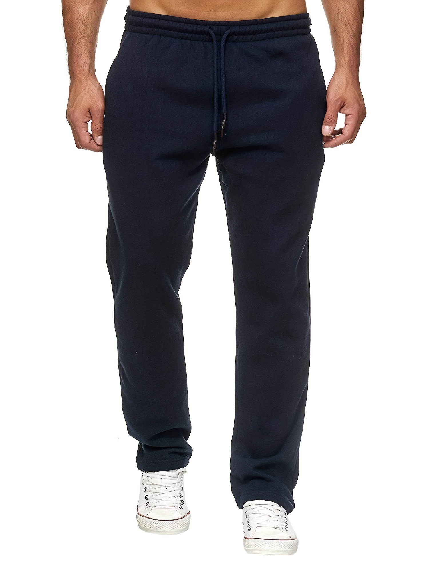Sweat Pants Plus Size Casual Solid Color Comfy Low Rise Pants for