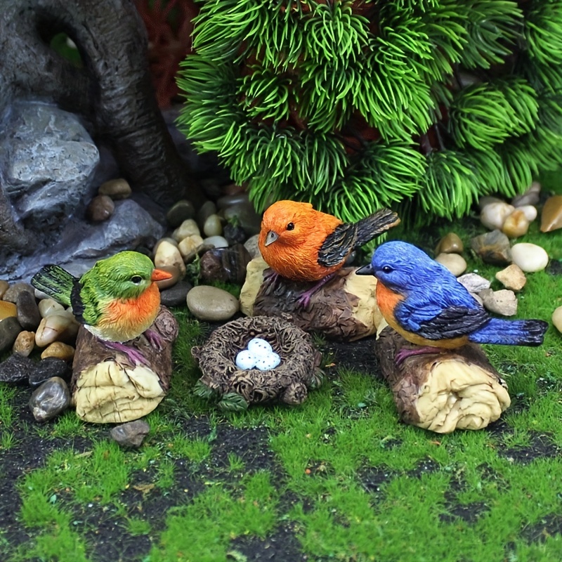 1/4 Uds., Figuritas De Pájaros Bonitos De Simulación, Ornamento De Estatua  Para Micro Paisaje Suculenta Planta Verde Musgo Bonsái Jardín Decoración Al  Aire Libre - Temu Spain