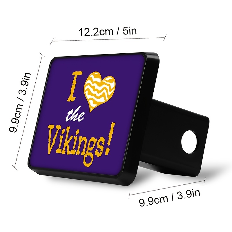 Minnesota Vikings Logo 1.25 x 2 Universal Plastic Hitch Cover