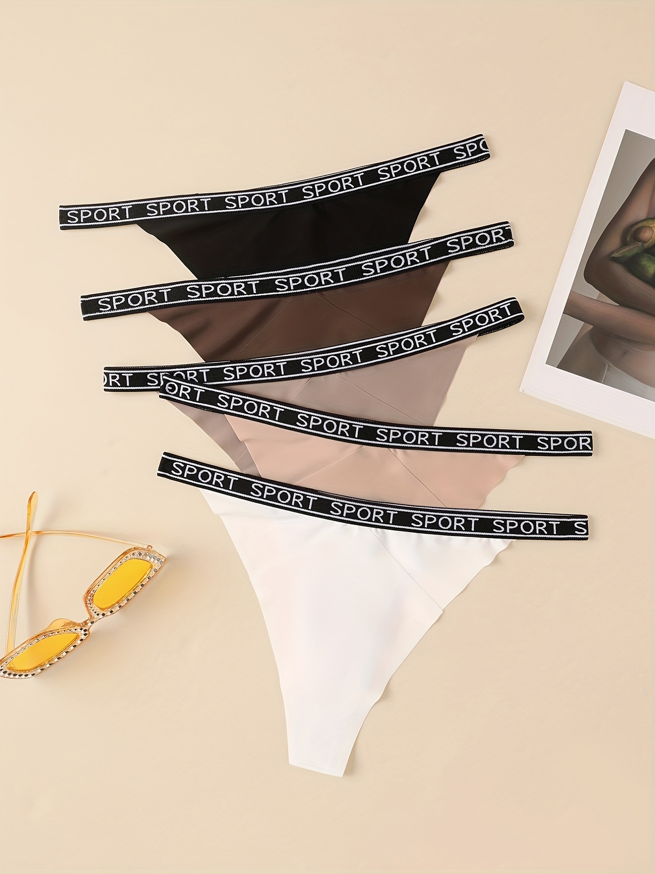 Letter Tape Underwear - Temu