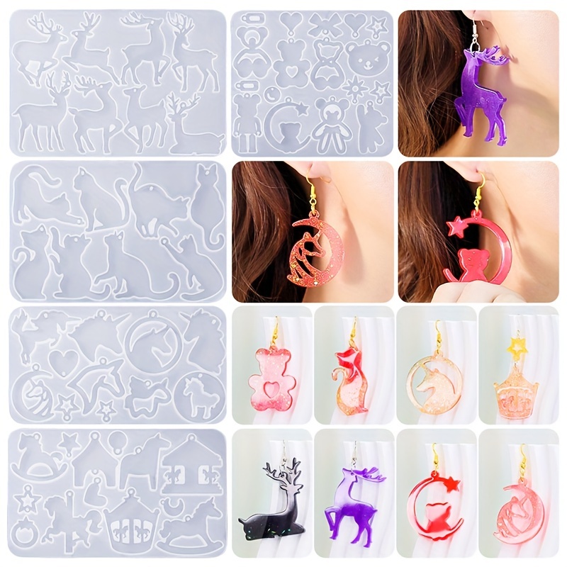 Christmas Earring Resin Molds Silicone Jewelry Earring Molds Epoxy